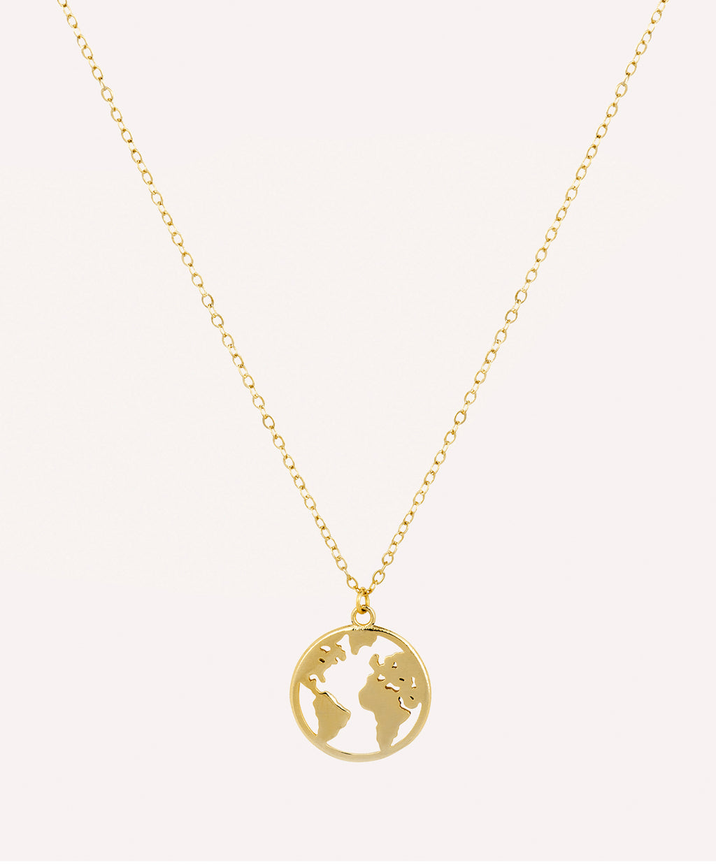 Globe pendant gold necklace