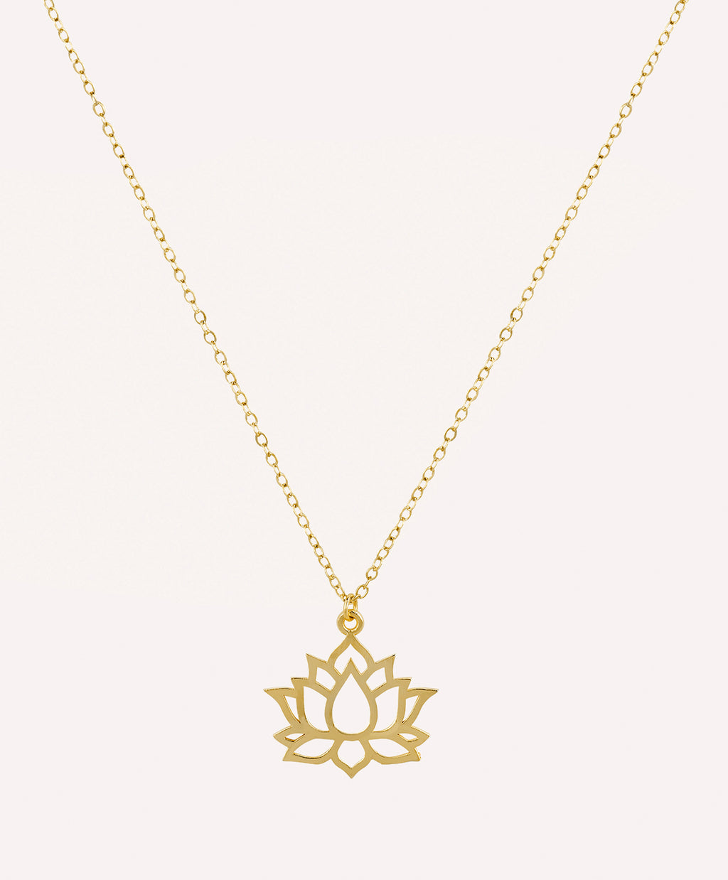 Lotus yoga charm gold necklace
