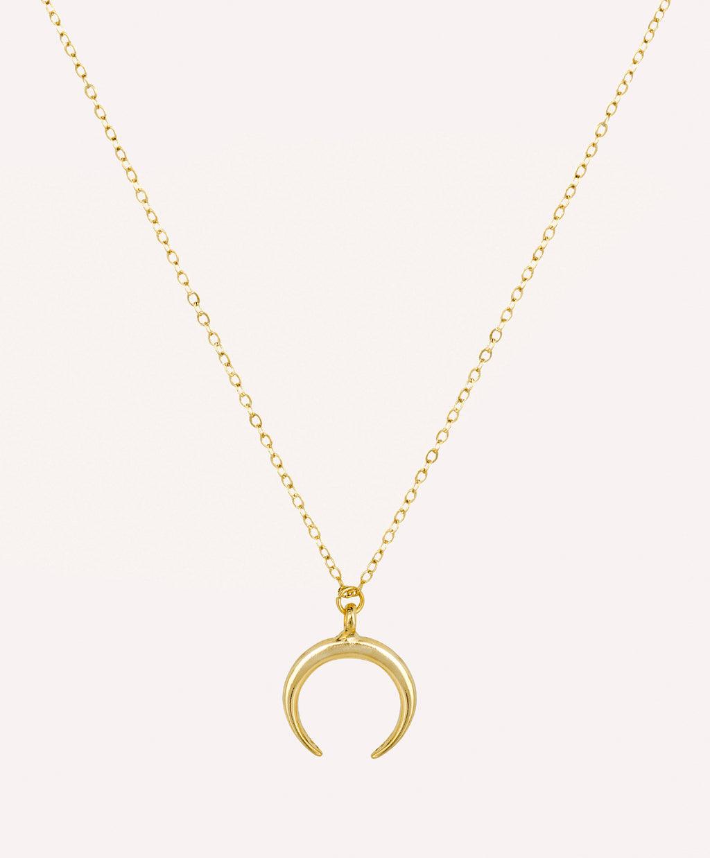 Half moon gold necklace