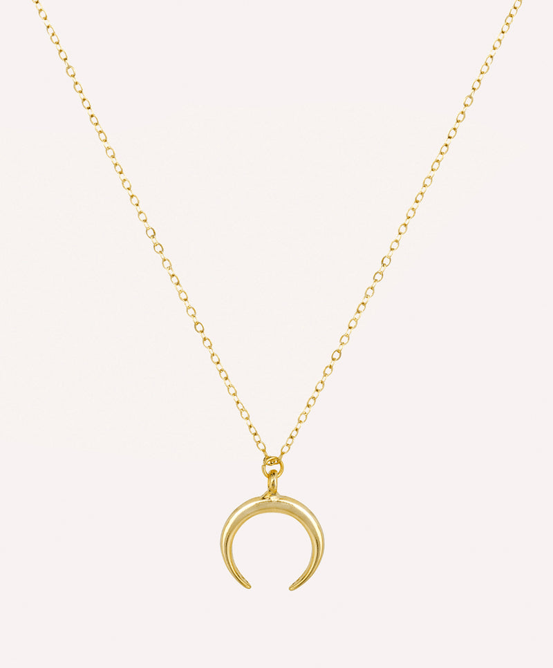 Half moon gold necklace