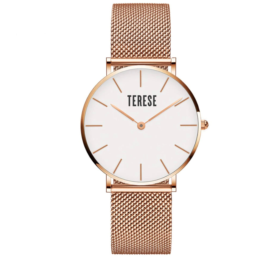 Rose Gold Stainless Steel womens watch