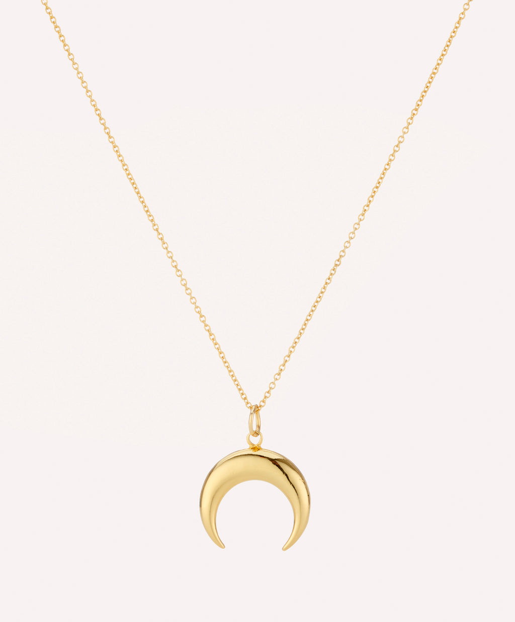 Gold plated minimalistic Crescent moon charm necklace